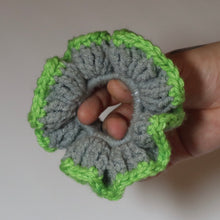 Load image into Gallery viewer, Gargoyle Green Crochet Scrunchie
