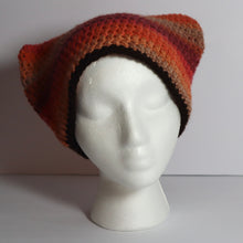 Load image into Gallery viewer, Mid Fall Sunset Crochet Cat Hat