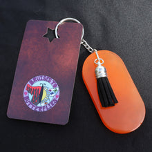 Load image into Gallery viewer, Halloween Orange Resin Keychain