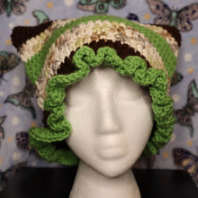 Load image into Gallery viewer, Matcha Brownie Frilly Cat Hat