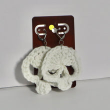 Load image into Gallery viewer, Glow in the Dark Crochet Skull Earrings