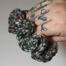 Load image into Gallery viewer, Forest Flower Crochet Scrunchie