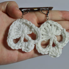 Load image into Gallery viewer, Glow in the Dark Crochet Skull Earrings