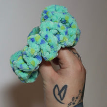 Load image into Gallery viewer, Polka Dot Monster Crochet Velvet Scrunchie