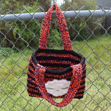 Load image into Gallery viewer, Skull Halloween One-of-Kind Crochet Tote Bag