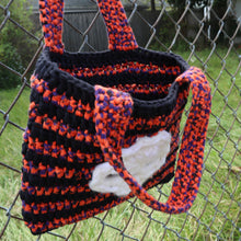 Load image into Gallery viewer, Skull Halloween One-of-Kind Crochet Tote Bag