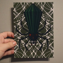 Load image into Gallery viewer, Emerald Spider 5x7 Art Print