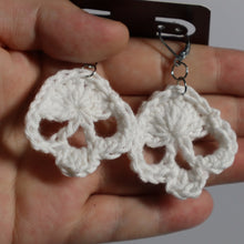 Load image into Gallery viewer, Born Wild Crochet Skull Earrings