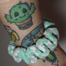 Load image into Gallery viewer, Monster Hugs Crochet Velvet Scrunchie