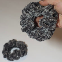 Load image into Gallery viewer, Concrete Cat Crochet Velvet Scrunchie