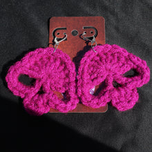 Load image into Gallery viewer, Potion Purple Crochet Skull Earrings