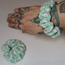 Load image into Gallery viewer, Monster Hugs Crochet Velvet Scrunchie