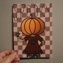 Load image into Gallery viewer, Spooky Pumpkin Gal 5x7 Art Print