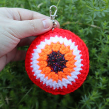 Load image into Gallery viewer, Neon Lava Puffy Evil Eye Keychain
