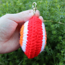 Load image into Gallery viewer, Neon Lava Puffy Evil Eye Keychain