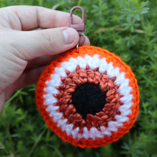 Load image into Gallery viewer, Pumpkin Spice Evil Eye Keychain