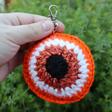 Load image into Gallery viewer, Pumpkin Guts Evil Eye Keychain