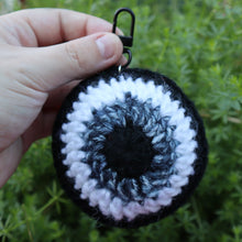 Load image into Gallery viewer, Spooky Shadow Puffy Evil Eye Keychain