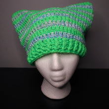 Load image into Gallery viewer, Green Apple Taffy Crochet Cat Hat