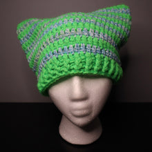 Load image into Gallery viewer, Green Apple Taffy Crochet Cat Hat