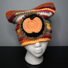 Load image into Gallery viewer, Pumpkin Patch Crochet Cat Hat