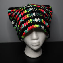 Load image into Gallery viewer, Striped Highlighter Crochet Cat Hat