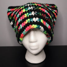 Load image into Gallery viewer, Striped Highlighter Crochet Cat Hat