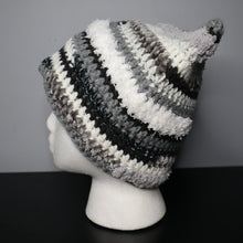 Load image into Gallery viewer, Gray and Ghosted Crochet Cat Hat