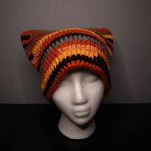 Load image into Gallery viewer, Pumpkin Leaves Crochet Cat Hat