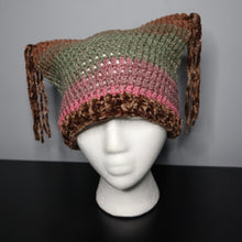 Load image into Gallery viewer, Chocolate Cherry Crochet Cat Hat