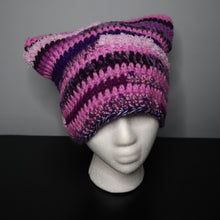 Load image into Gallery viewer, Purple Peacock Crochet Cat Hat