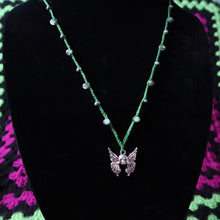 Load image into Gallery viewer, Butterfly Wing Stew Crochet Beaded Necklace