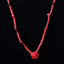 Load image into Gallery viewer, Red Thorns Crochet Beaded Necklace