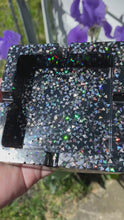 Load and play video in Gallery viewer, Black w/ Holo Glitter Ashtray△✨