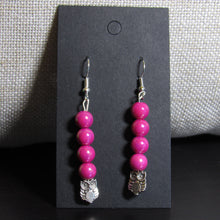 Load image into Gallery viewer, Pearly Pink Owl Earrings💗