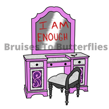 Load image into Gallery viewer, I Am Enough Mirror Sticker🪞💄