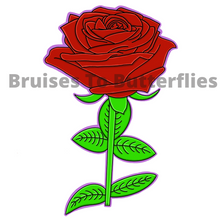 Load image into Gallery viewer, Holographic Glitter Rose Sticker🌹(Red)