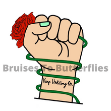 Load image into Gallery viewer, Keep Holding On Sticker✊🏻🥀(Red)