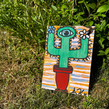 Load image into Gallery viewer, Cactus Canvas 5x7 Art Print by Alexis Kennedy