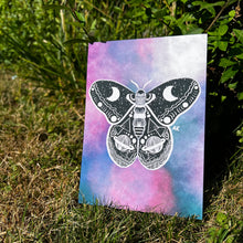 Load image into Gallery viewer, Space Moth 5x7 Art Print by Alexis Kennedy
