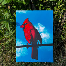 Load image into Gallery viewer, Cardinal in the Sky 5x7 Art Print by Alexis Kennedy