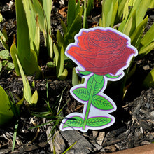 Load image into Gallery viewer, Holographic Glitter Rose Sticker🌹(Red)