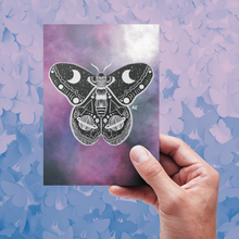 Load image into Gallery viewer, Space Moth 5x7 Art Print by Alexis Kennedy