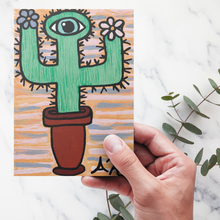 Load image into Gallery viewer, Cactus Canvas 5x7 Art Print by Alexis Kennedy