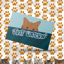 Load image into Gallery viewer, Salmon Cat is Just Watchin’ 5x7 Art Print by Alexis Kennedy