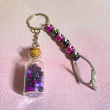Load image into Gallery viewer, Deep Purple Fidget & Bottle Keychain