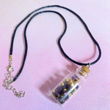Load image into Gallery viewer, Purple And Gold Bottle Necklace