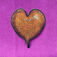 Load image into Gallery viewer, Holo Glitter Orange Heart Balloon Sticker🎈 🧡