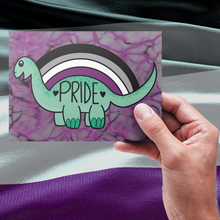 Load image into Gallery viewer, Asexual Prideosaur 5x7 Art Print by Alexis Kennedy