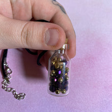 Load image into Gallery viewer, Purple And Gold Bottle Necklace